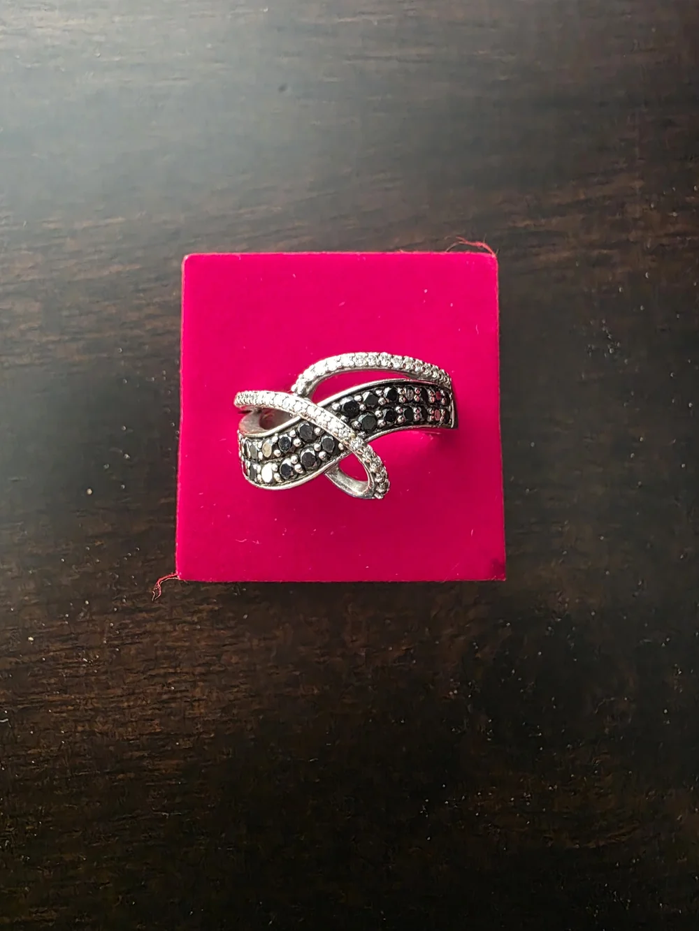 Le Vian 14K White Gold Black Diamond Ring Size 7.5 – Designer Statement